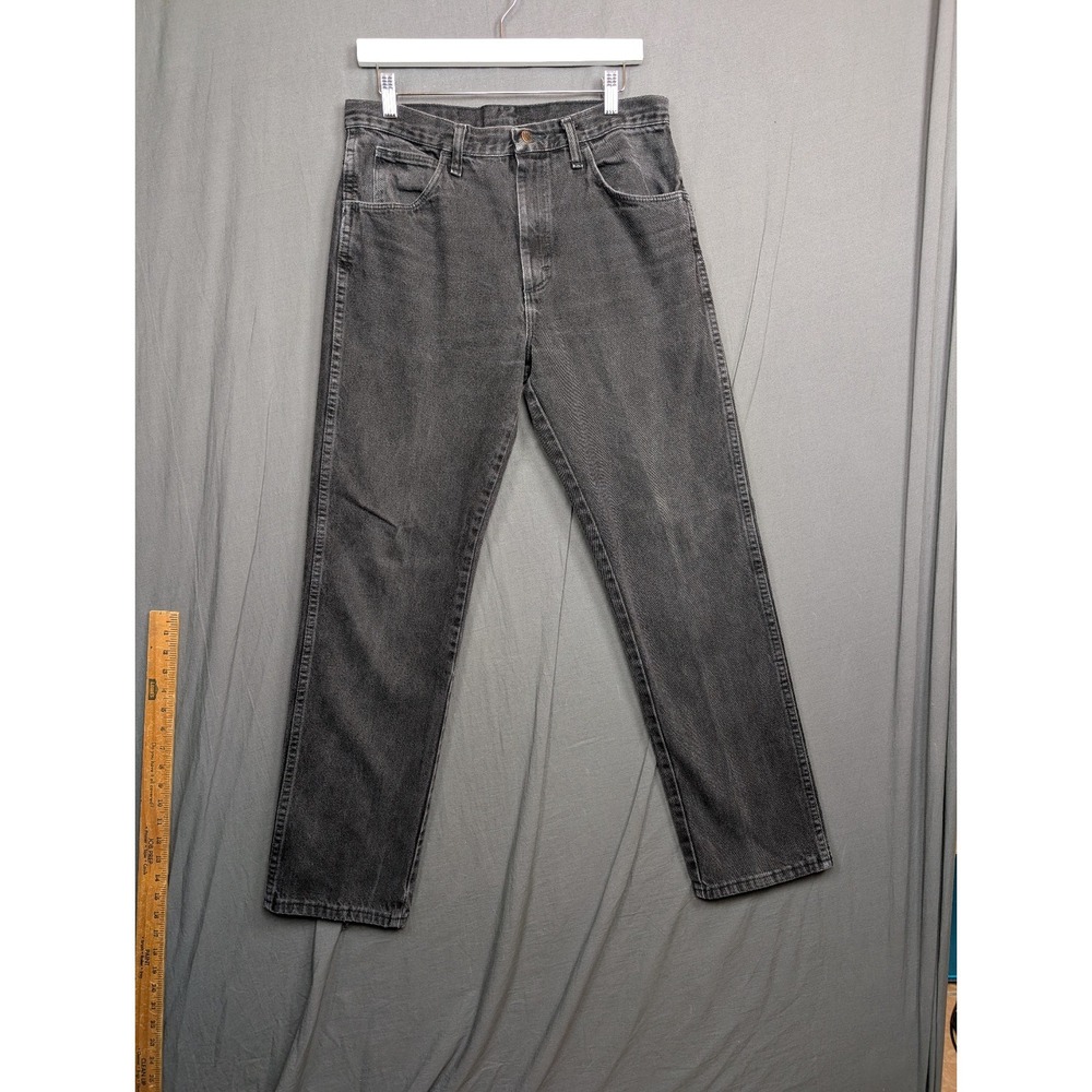 Rustler Denim Jeans Mens Size 33x32‎ Straight Leg Black 4 Pocket Design